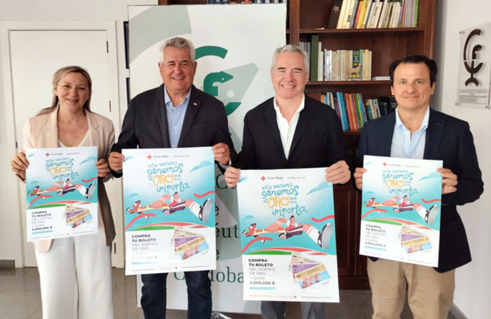 Presentación de la campaña de Cruz Roja y el Colegio de Farmacéuticos por el Sorteo de Oro.