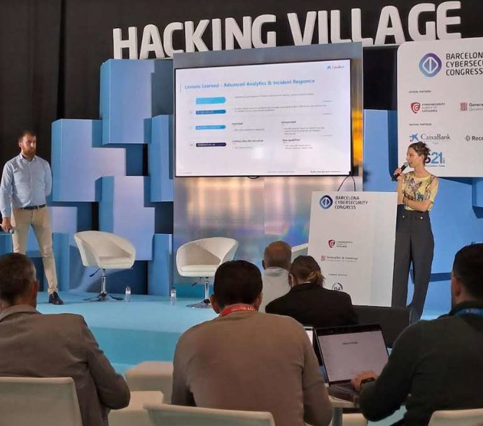 Una de las iniciativas de CaixaBank en el marco del Barcelona Cybersecurity Congress, celebrado de este martes al jueves en el recinto de Gran Via de Fira de Barcelona