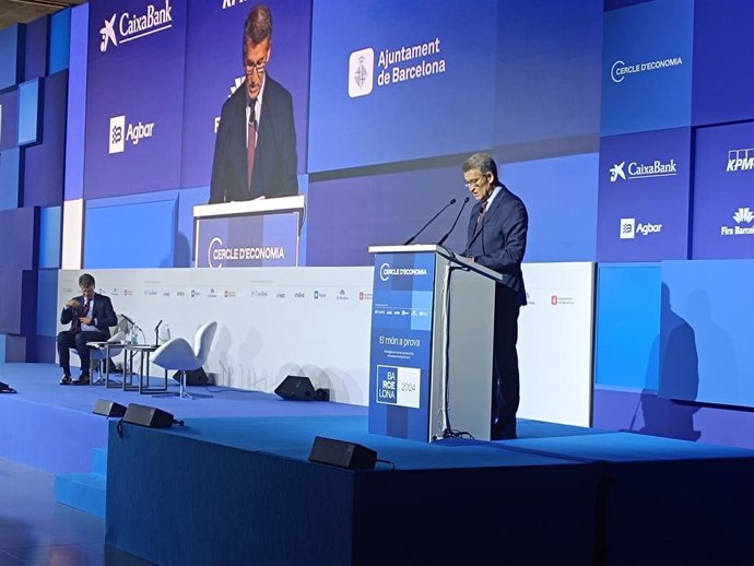 El president del PP, Alberto Núeñez Feijóo, intervé en el marc de la 39 Reunió del Cercle d'Economia.