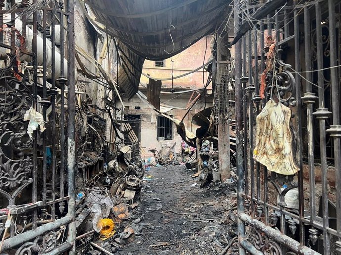 Incendio en un edificio residencial de Hanói (Vietnam)