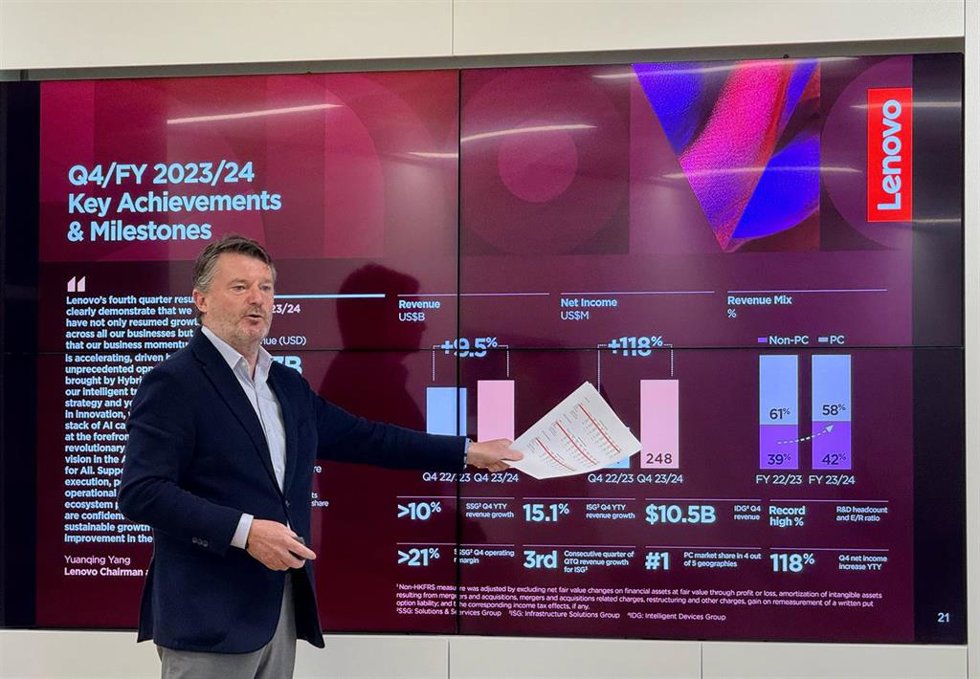 Lenovo supera el 30% de la cuota de mercado de PC en España impulsado por el sector profesional.