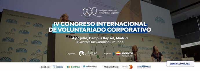 Voluntare organiza el IV Congreso Internacional de Voluntariado Corporativo, que se celebrará el 4 y 5 de julio en Madrid