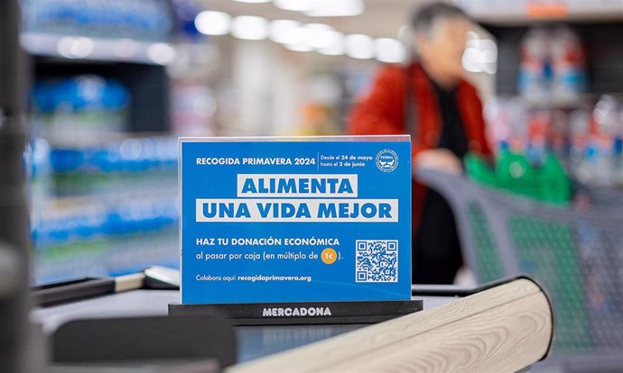 Mercadona.- Mercadona colabora con la Federación Española de Bancos de Alimentos en la Recogida Primavera 2024