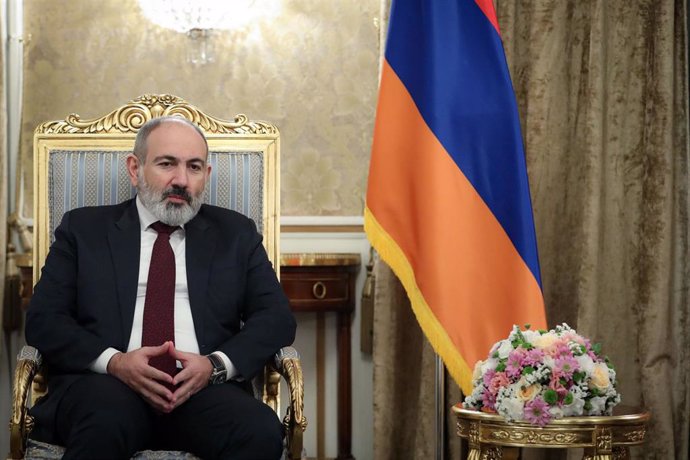 Archivo - El primer ministro de Armenia, Nikol Pashinián, durante una visita oficial a Irán en noviembre de 2022 (archivo)