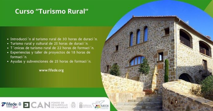 El Cabildo de Tenerife, a través de la Fundación Canaria Insular para la Formación, el Empleo y el Desarrollo Empresarial (Fifede), ha abierto el plazo de inscripción de un curso de turismo rural para personas desempleadas de 120 horas de duración.