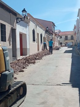 Obras de Emproacsa en Peñarroya-Pueblonuevo.