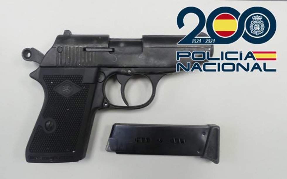 Pistola 9 milímetros.
