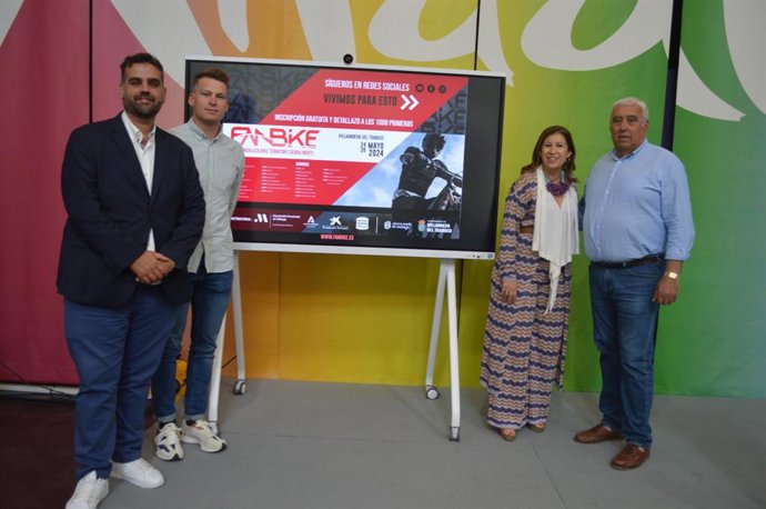 Presentación de FanBike, la Primera Feria Andaluza de la bicicleta de montaña, que se celebra en la localidad de Villanueva del Trabuco.