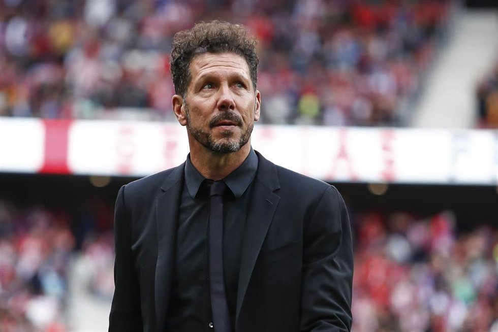 Diego Pablo Simeone durante un partido del Atlético de Madrid