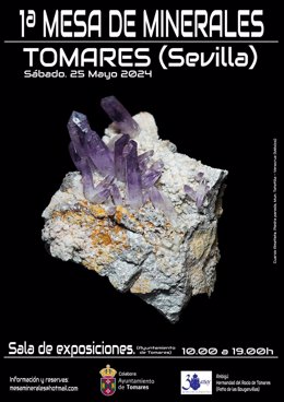 Tomares se convierte este sábado en capital andaluza de la mineralogía con la I Mesa de Minerales.