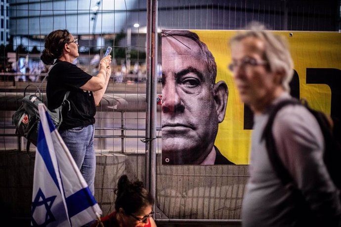 Protestas contra el primer ministro israelí, Benjamin Netanyahu 