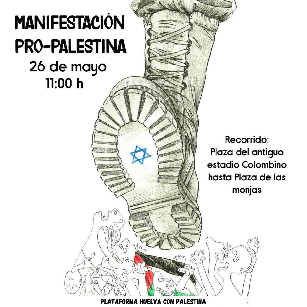 Cartel de la manifestación 'Pro-Palestina'.