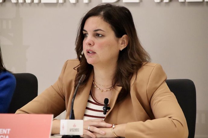 Archivo - Arxiu - La portaveu socialista a l'Ajuntament de València, Sandra Gómez