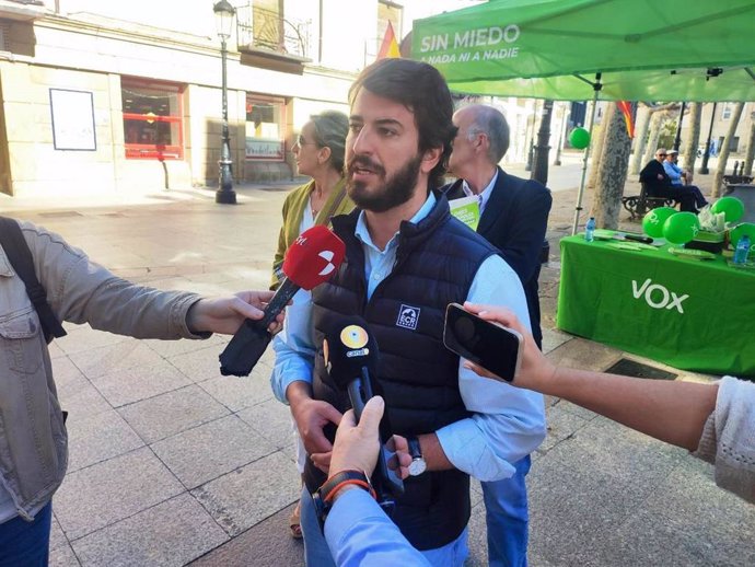 El vicepresidente de la Junta y responsable de Vox en Castilla y León, Juan García-Gallardo, este viernes en Soria