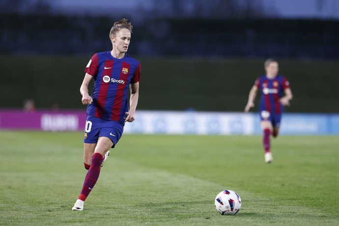 Archivo - Caroline Graham Hansen of FC Barcelona in action during the Spanish Women League, Liga F, football match played between Real Madrid and FC Barcelona at Alfredo Di Stefano stadium on March 24, 2024, in Valdebebas, Madrid, Spain.