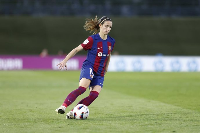 Archivo - Aitana Bonmati of FC Barcelona in action during the Spanish Women League, Liga F, football match played between Real Madrid and FC Barcelona at Alfredo Di Stefano stadium on March 24, 2024, in Valdebebas, Madrid, Spain.