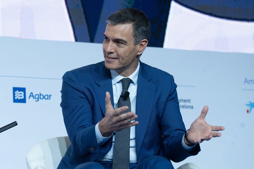 El presidente del Gobierno, Pedro Sánchez, interviene durante la tercera jornada de la 39 Reunió Cercle d'Economia en Barcelona, en el Palau de Congressos de Catalunya, a 24 de mayo de 2024, en Barcelona, Catalunya (España).