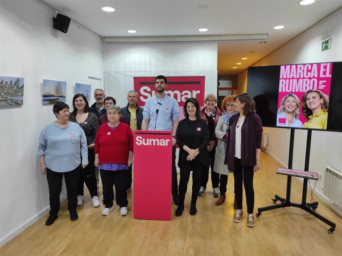 Acto de campaña de Sumar para las elecciones europeas en Pamplona.
