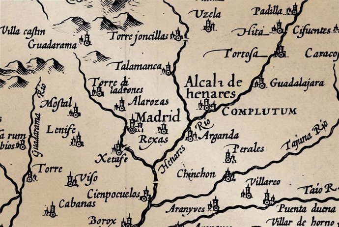 Detalle del mapa 'Castiliae veteris et novae descriptio' (1606)
