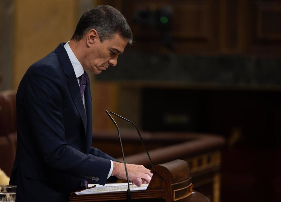 El presidente del Gobierno, Pedro Sánchez, en el Congreso de los Diputados, a 22 de mayo de 2024, en Madrid (España).