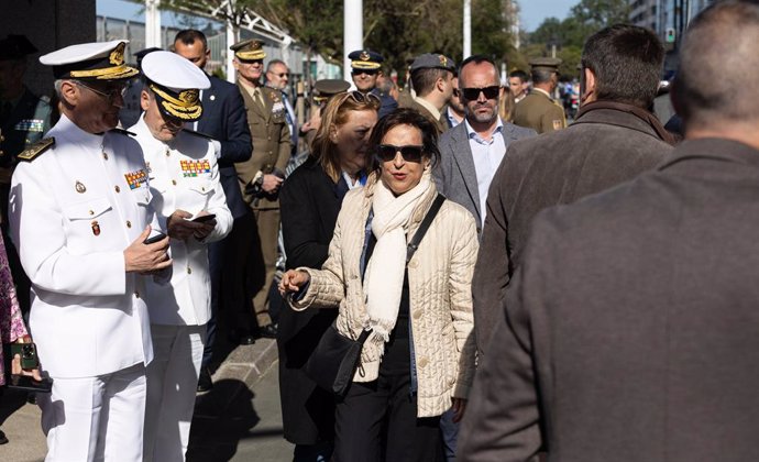 La ministra de Defensa, Margarita Robles durant els actes previstos amb motiu del Dia de les Forces Armades 2024, a Astúries