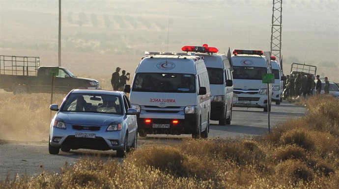 Archivo - Ambulancias en Siria