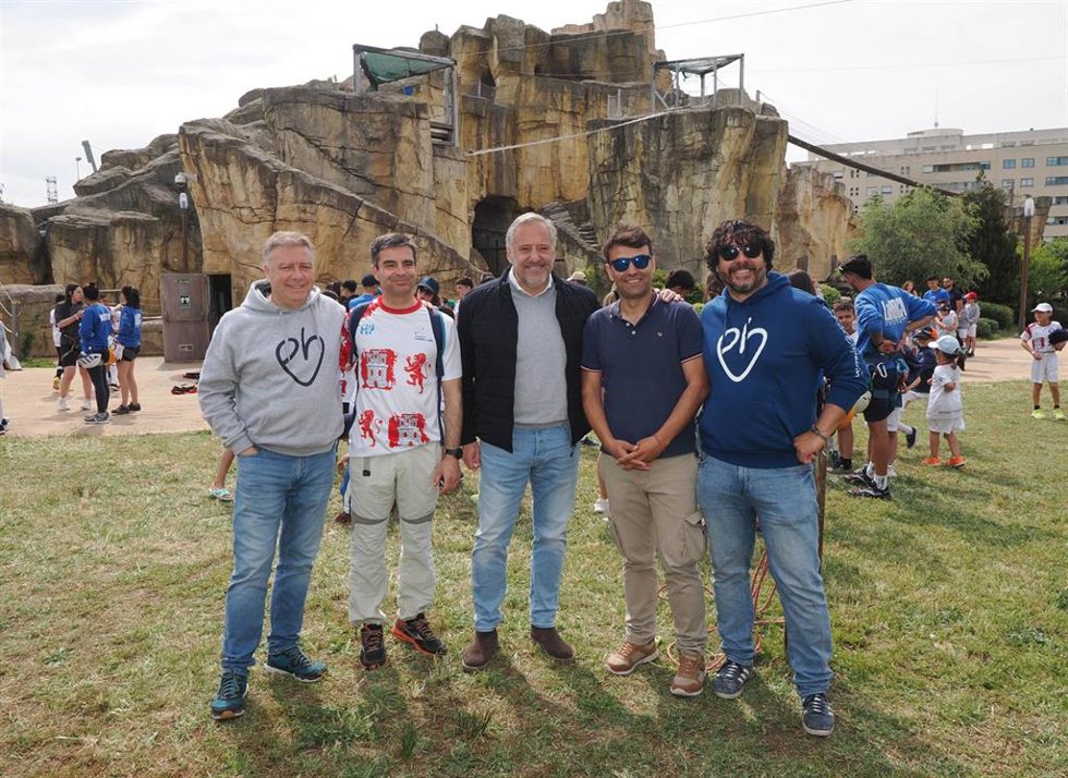 El presidente de las Cortes de Castilla y León, Carlos Pollán, en la Jornada Final de la Escuela 100x100 Deporte en Palencia.
