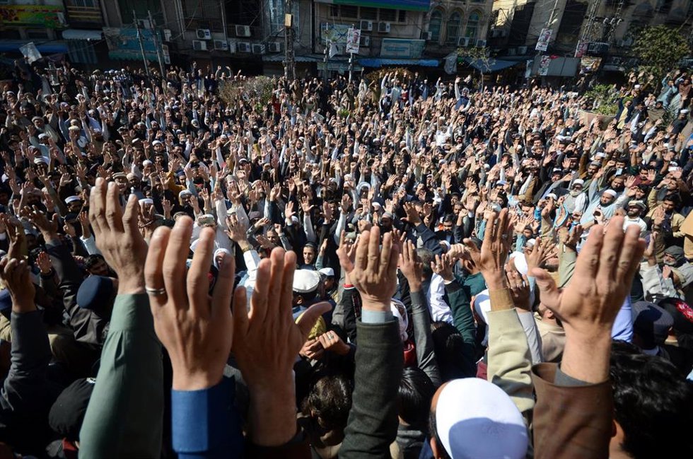 Archivo - Protestas tras un caso de supuesta blasfemia en Pakistán en una imagen de archivo