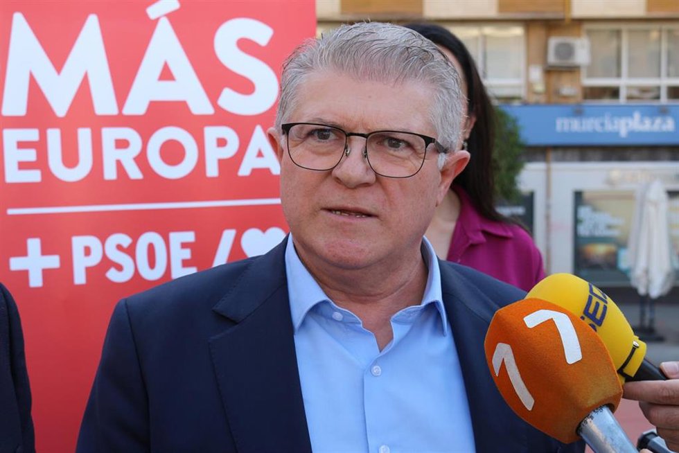 El secretario general del PSOE en la Región de Murcia, Pepe Vélez