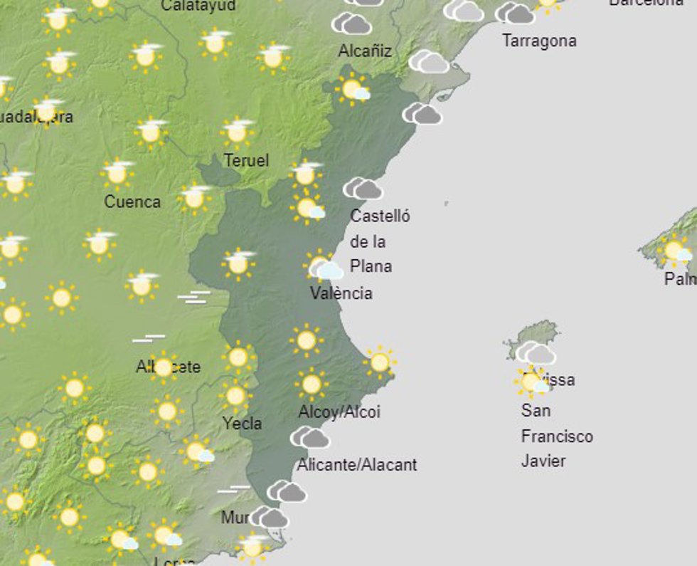 Predicción meteorológica para este domingo, 26 de mayo