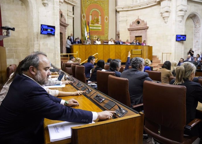 Votación en el Pleno del Parlamento andaluz. (Foto de archivo).