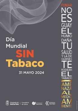 Cartel por la conmemoración en Carreño del Día Mundial sin Tabaco
