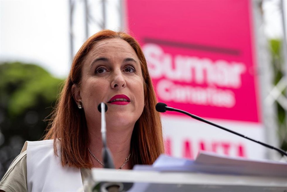 La candidata de Sumar-Nueva Canarias-bc a los comicios europeos, Lorena López