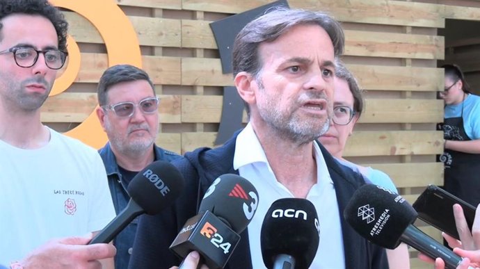 El candidato de Comuns Sumar a las elecciones del Parlamento Europeo, Jaume Asens, en Lleida