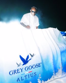 Idris Elba DJs to a star studded party at the launch of GREY GOOSE Altius in Ibiza
