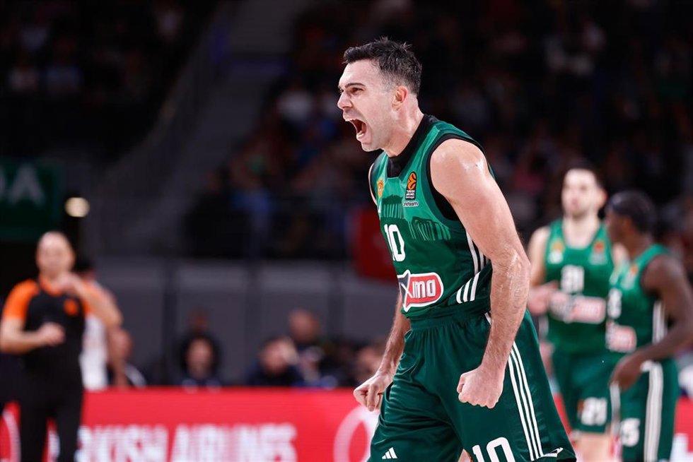 Archivo - Kostas Sloukas durante un partido del Panathinaikos