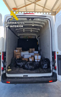 Intervenida en Jaén una furgoneta con 260 kilos de picadura de tabaco de procedencia ilegal