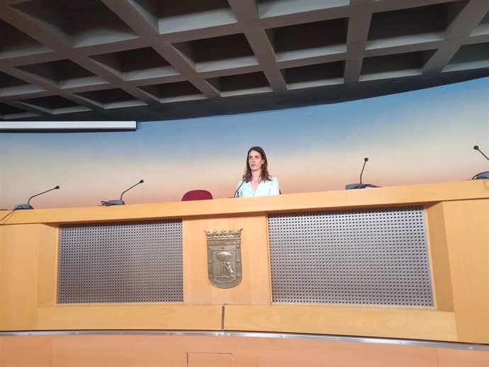 Rita Maestre en rueda de prensa.