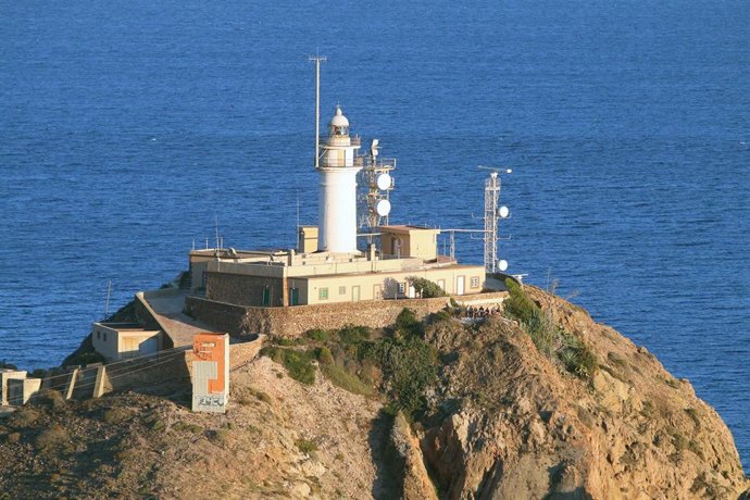 Archivo - Vista general sobre la mar del Faro de Cabo de Gata (Almería).