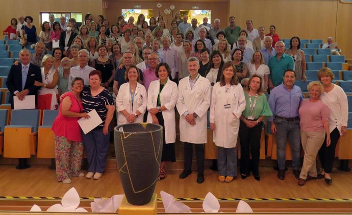Grupo de jubilados homenajeados por el Área de Gestión Sanitaria Sur.