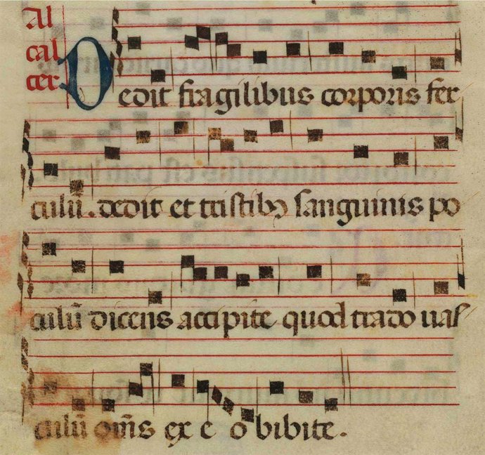 Partitura de 'La festa de las nostras reliquias' de 1480