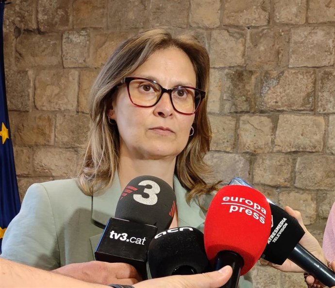 La consellera de Acción Exterior de la Generalitat, Meritxell Serret, en declaraciones