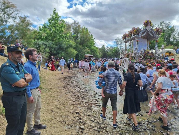 Francisco Toscano en una de las escalas de las hermandades