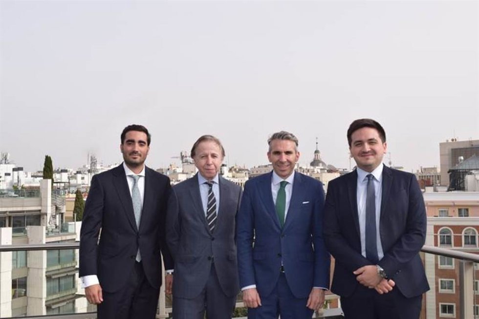 Parte del equipo de LKS Next Financial Solutions & Corporate en Madrid: Pedro Sanchez Galvache, Mariano Colmenar, Jon Erdozia y Alejandro Mesa.