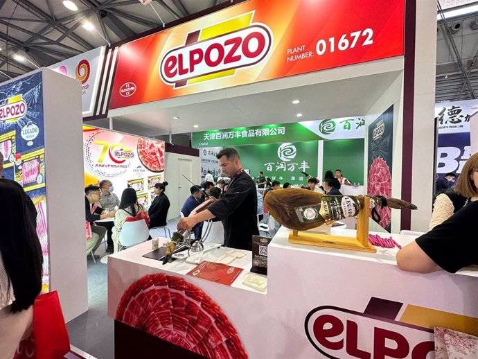 Imagen del stand de El Pozo Alimentación presente en la feria Sial Shanghái 2024