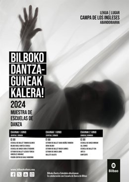 Cartel promocional de la Muestra de Escuelas de Danza de Bilbao.