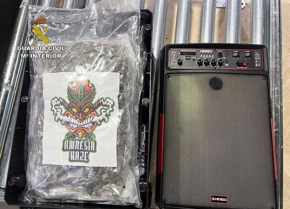 Imagen de uno de los paquetes de droga intervenidos por la Guardia Civil