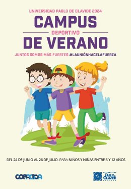 Cartel del Campus de Verano de la Pablo de Olavide de Sevilla.