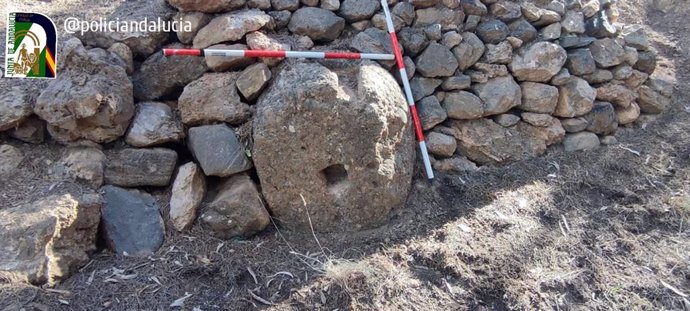 Contrapesa de almazara de origen romano localizada en Berja (Almería).