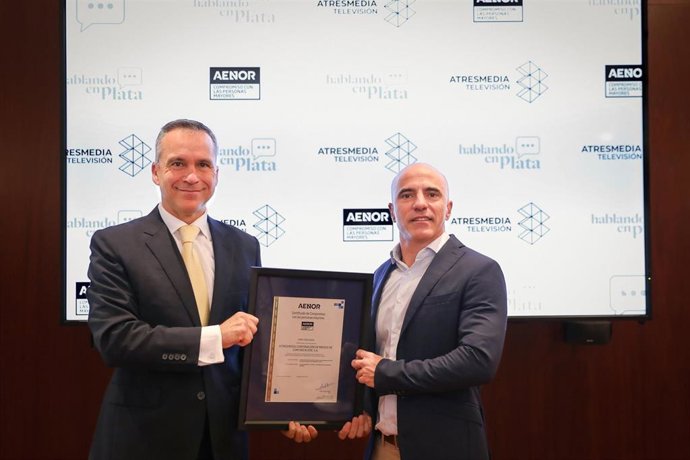 Atresmedia , certificada por AENOR como organización comprometida con las personas mayores por la iniciativa 'Hablando en Plata'